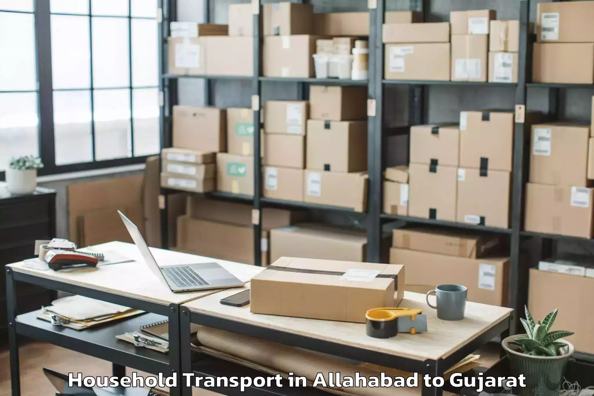 Book Allahabad to Bilimora Household Transport Online